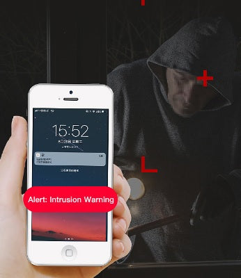 Adamanta trådlös solcells kameraövervakning med strålkastare, högtalare och larm.