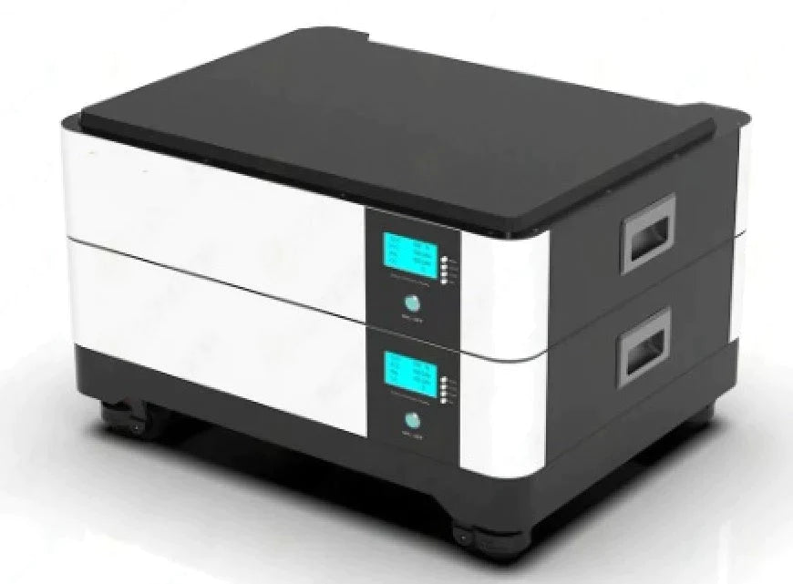 Solcellsbatteri paket Elin stapelbara 30kWH- med 15kW Victron inverter Ladda när elen är billigare, använd när elen är dyr.