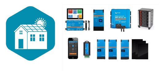 Solceller med batteri TRY IT 5m2 tak, 1200 kWh / år (Dual grid / off grid start paket